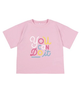 розовая детская футболка с принтом купить