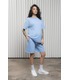 голубой костюм для беременных лето