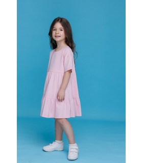 розовое детское платье на лето