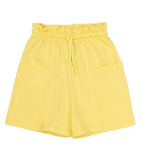 жовті дитячі шорти з накладними кишенями