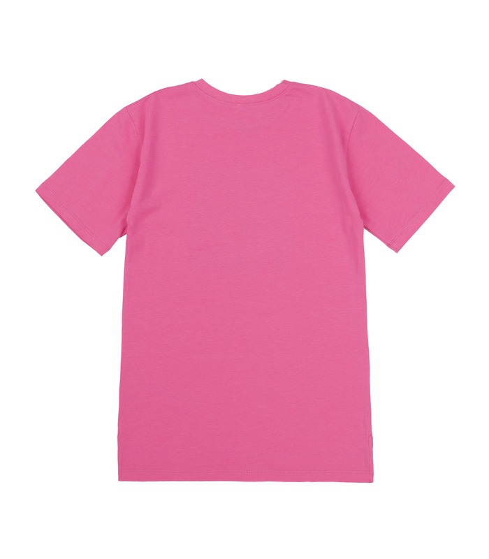 детское розовое платье с принтом