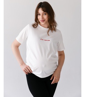 футболка с вышивкой для беременных