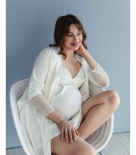 молочний халат для вагітних