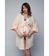 мусліновий персиковий халат вагітній