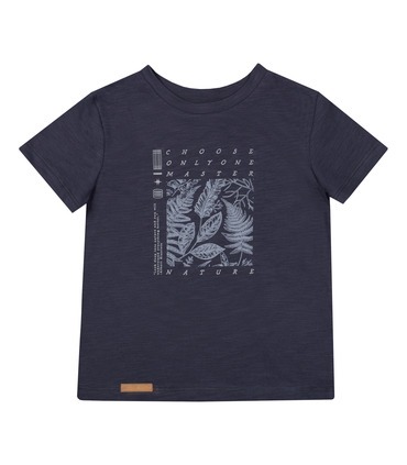 черная детская футболка с принтом