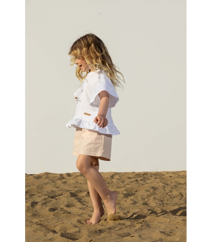 Футболка дитяча ФБ986 (100) - біла дитяча футболка для дівчинки МамаТато