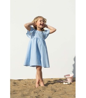 детское летнее голубое платье