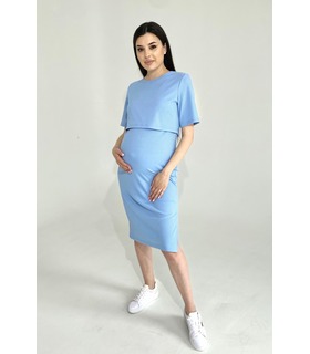 купить голубое платье беременным