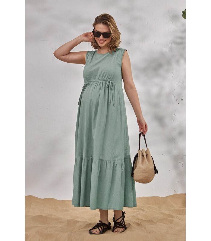 літня зелена сукня вагітній