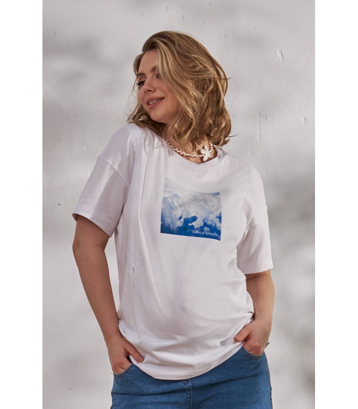 Футболка Clouds от Юла Мама в категории Футболки и майки кормящим на МамаТато