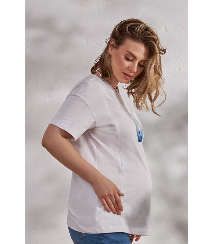 Футболка Clouds от Юла Мама в категории Футболки и майки кормящим на МамаТато