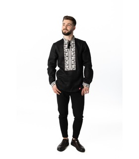 купить черную вышиванку мужчине