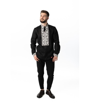 купить черную вышиванку мужчине