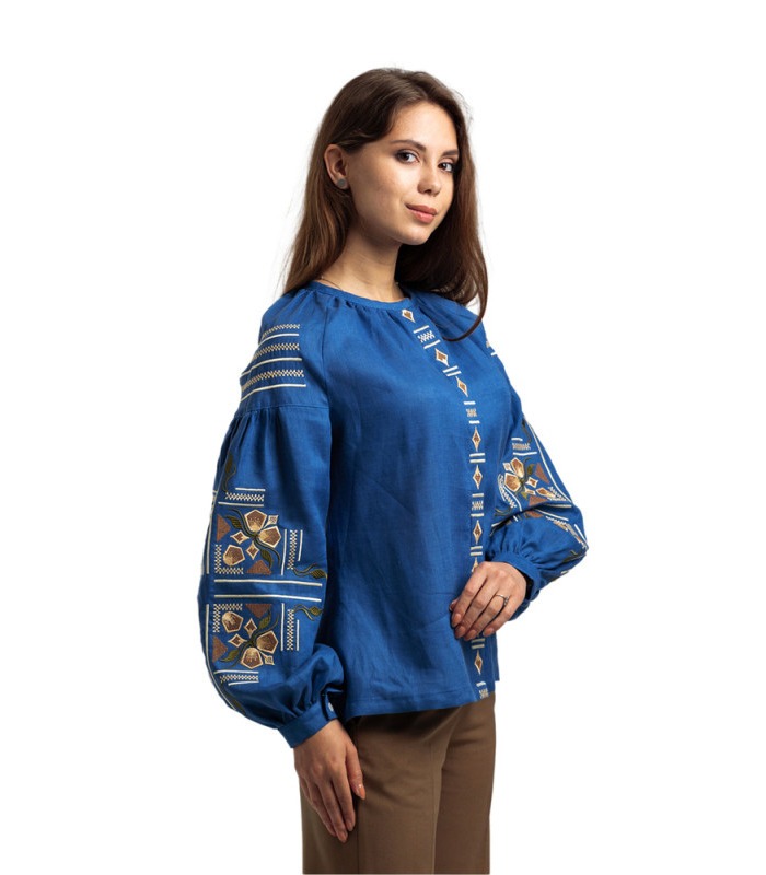 купити синю вишиванку