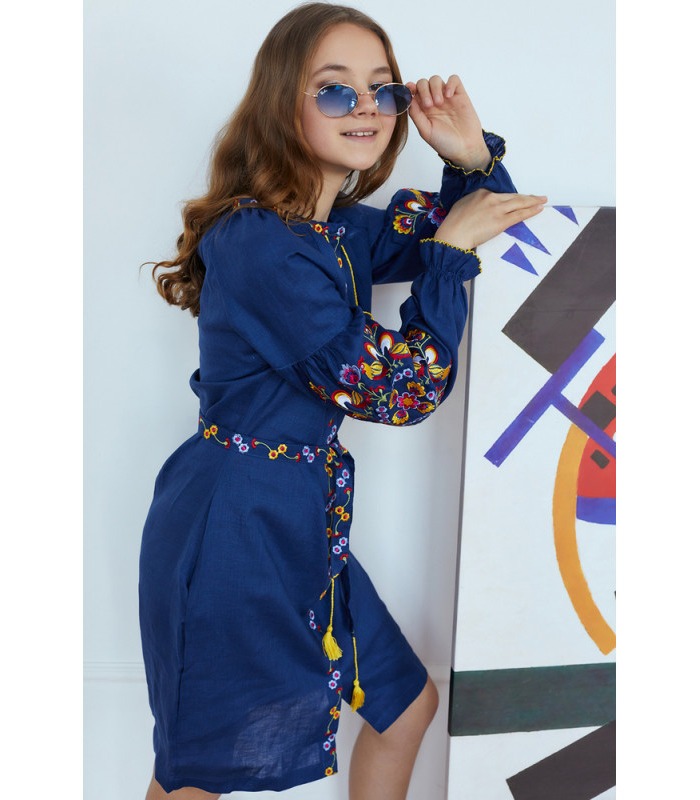 купити лляне дитяче плаття з вишивкою