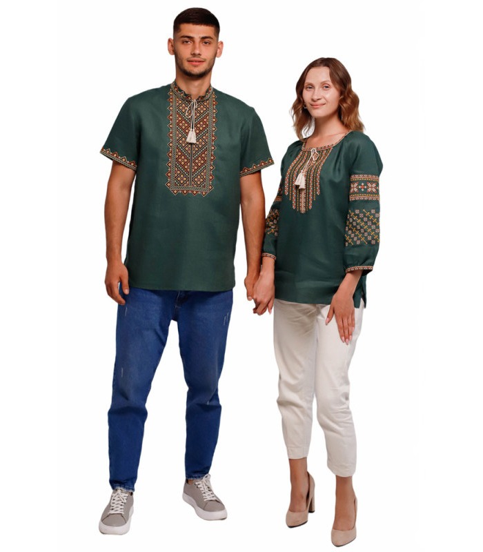 купити зелену вишиванку