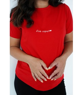 купити червону футболку вагітній