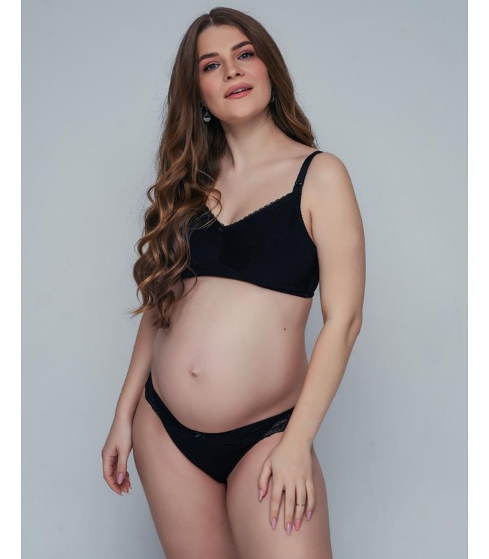 Бюстгальтер для кормления Черный м.814 - черный бюстгальтер кормящим от МамаТато