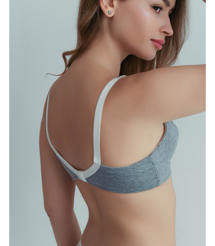 Бюстгальтер для кормления Меланж м.814 - серый бюстгальтер кормящим