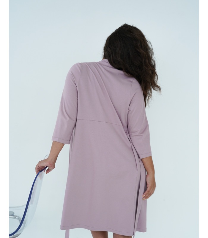 Халат Розмари м.25310 - трикотажный фиолетовый халат для беременных и кормящих от МамаТато