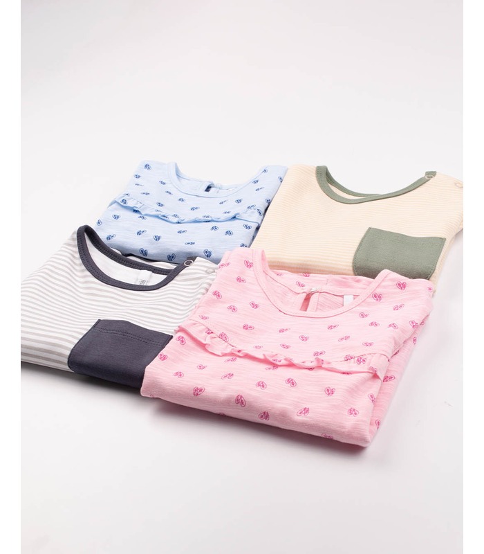 Дитячий джемпер ФТ21 (401) - дитячий блакитний джемпер в сердечко від МамаТато