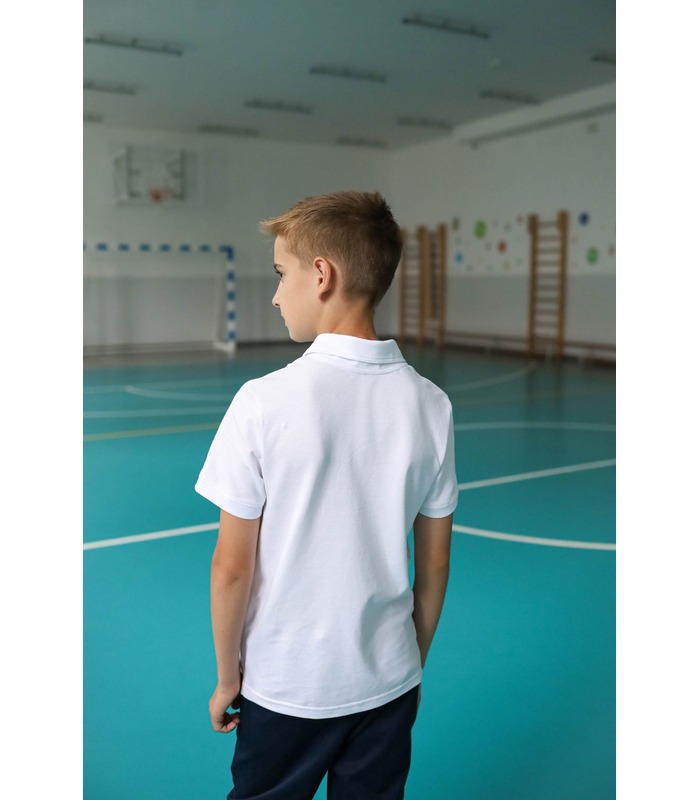 купити білу дитячу сорочку поло