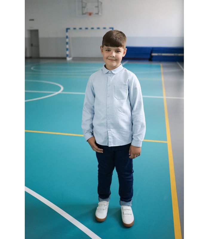купити блакитну дитячу сорочку