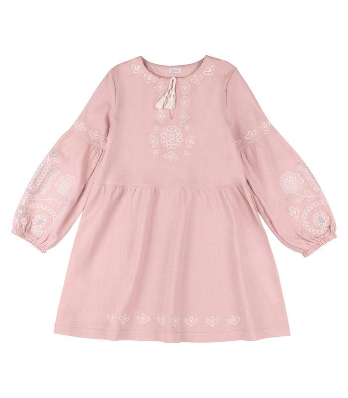 купити бежеву вишиту дитячу сукню