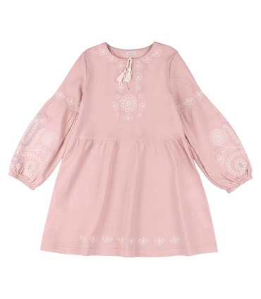 купити бежеву вишиту дитячу сукню