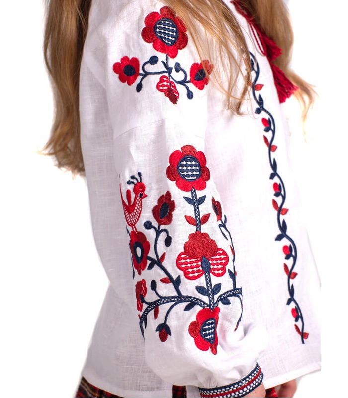 детская вышиванка из льна