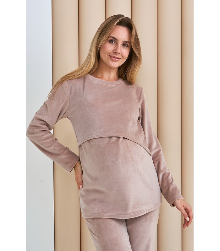 Теплая пижама для беременных Хюгге NW-5.13.4 от Юла Мама в категории Пижамы для кормящих мам на МамаТато