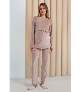 Теплая пижама для беременных Хюгге NW-5.13.4 от Юла Мама в категории Пижамы для кормящих мам на МамаТато