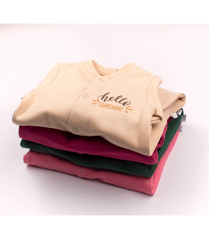 Дитячий комбінезон КБ141 байка (00C) - байковий дитячий комбінезон з принтом від МамаТато