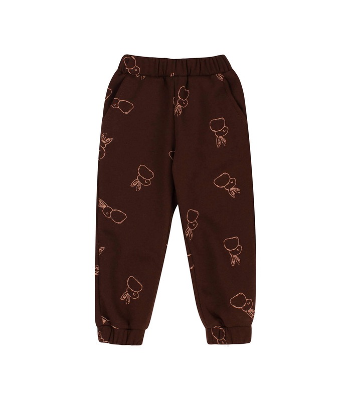 Дитячий костюм КС788 (H01) - теплий коричневий дитячий костюм з зайчиками від МамаТато