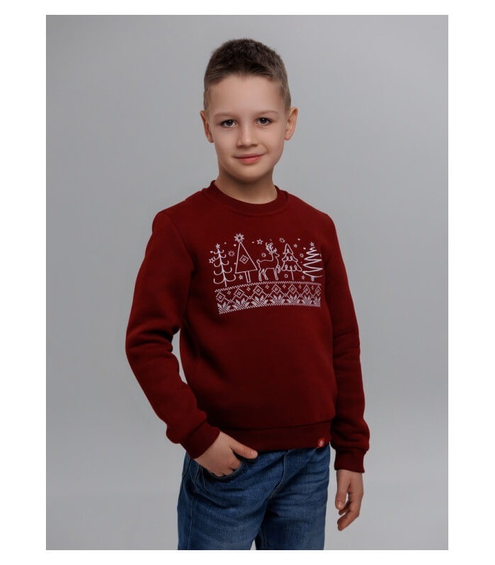 детский новогодний свитшот