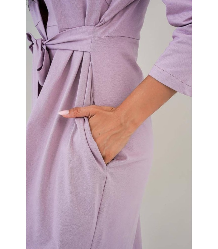 Халат Розмари м.25310 - трикотажный фиолетовый халат для беременных и кормящих от МамаТато