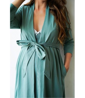 Халат для беременных м.25310 зеленый