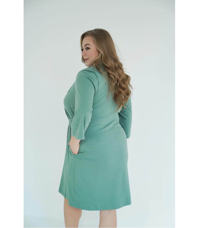 Халат Розмарі м.25310 зелений - зелений халат для вагітних та годуючих від МамаТато