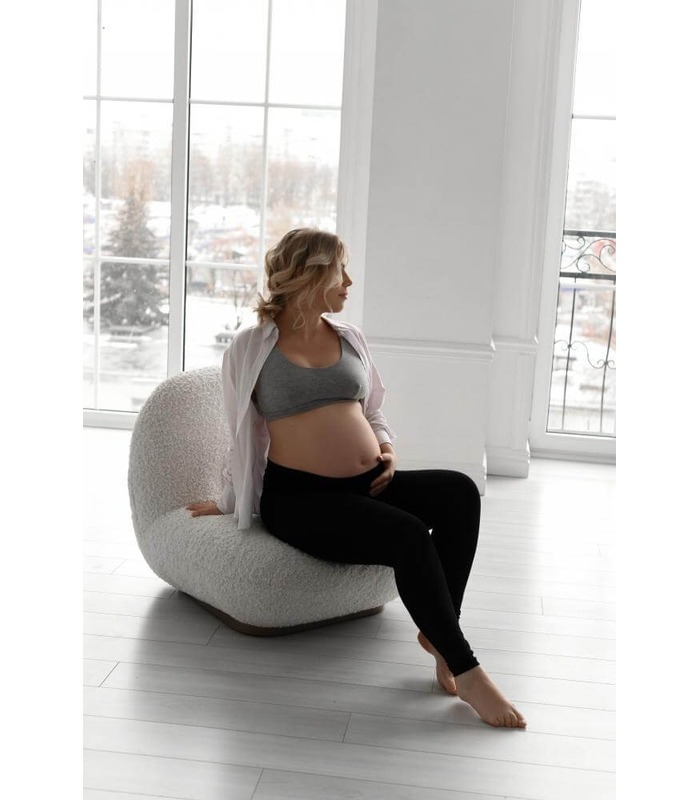 Леггинсы мод.635 - черные леггинсы для беременных