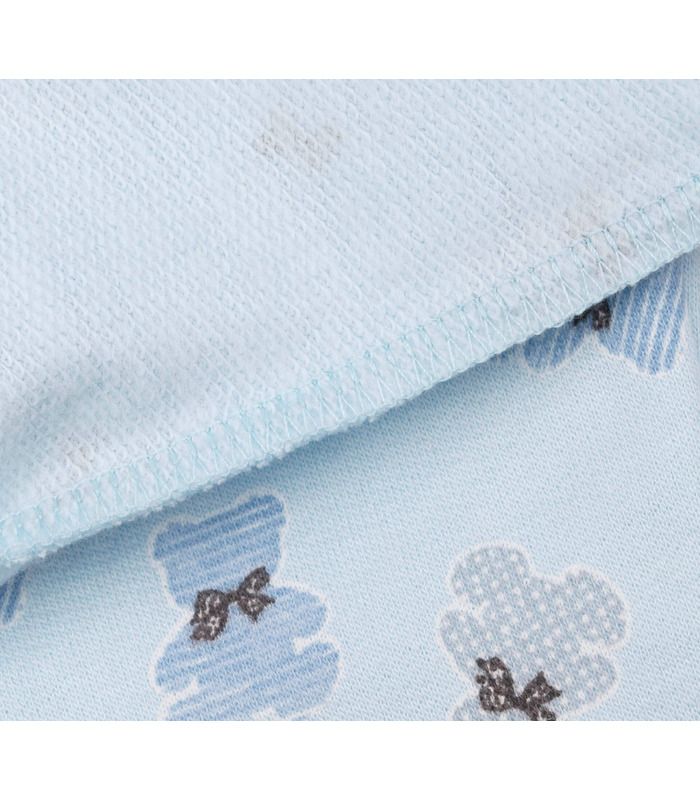 Ползунки байковые ПЗ9 (401) - теплые голубые ползунки с принтом от МамаТато