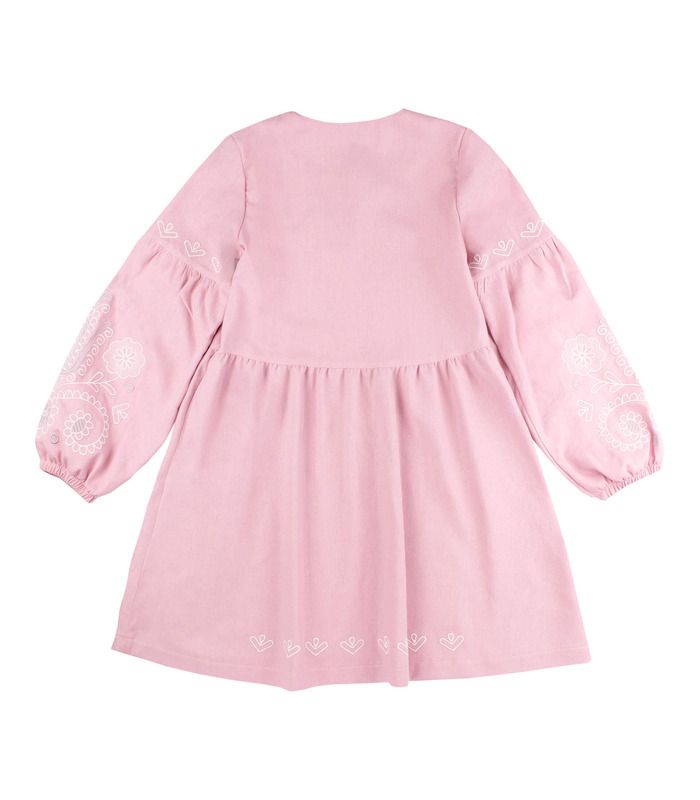 рожева дитяча сукня з вишивкою