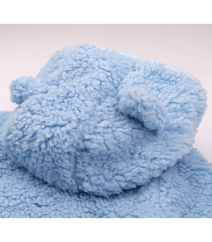 Комбінезон Міша КБ140 велсофт BB - теплий блакитний комбінезон з вушками