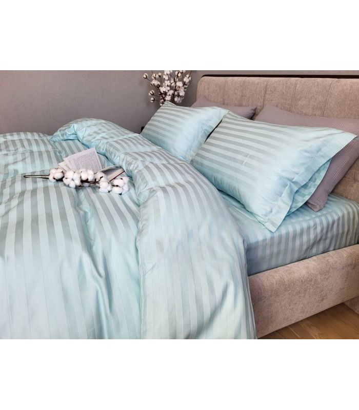 Постельное белье "PREMIUM LAGOON" Сатин Stripe 2/2см - Комфорт-текстиль - стильные постельные комплекты на МамаТато