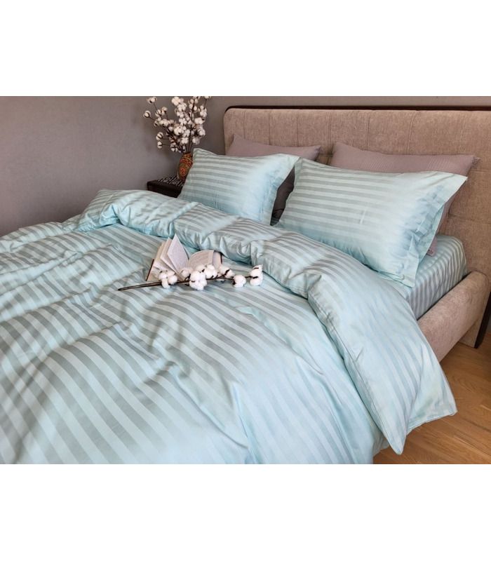 Постельное белье "PREMIUM LAGOON" Сатин Stripe 2/2см - Комфорт-текстиль - стильные постельные комплекты на МамаТато