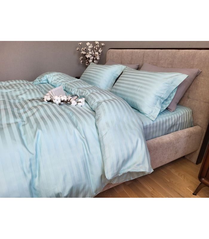 Постельное белье "PREMIUM LAGOON" Сатин Stripe 2/2см - Комфорт-текстиль - стильные постельные комплекты на МамаТато