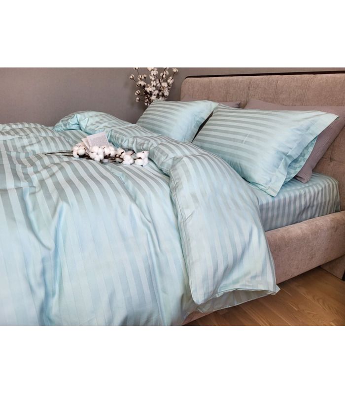 Постельное белье "PREMIUM LAGOON" Сатин Stripe 2/2см - Комфорт-текстиль - стильные постельные комплекты на МамаТато