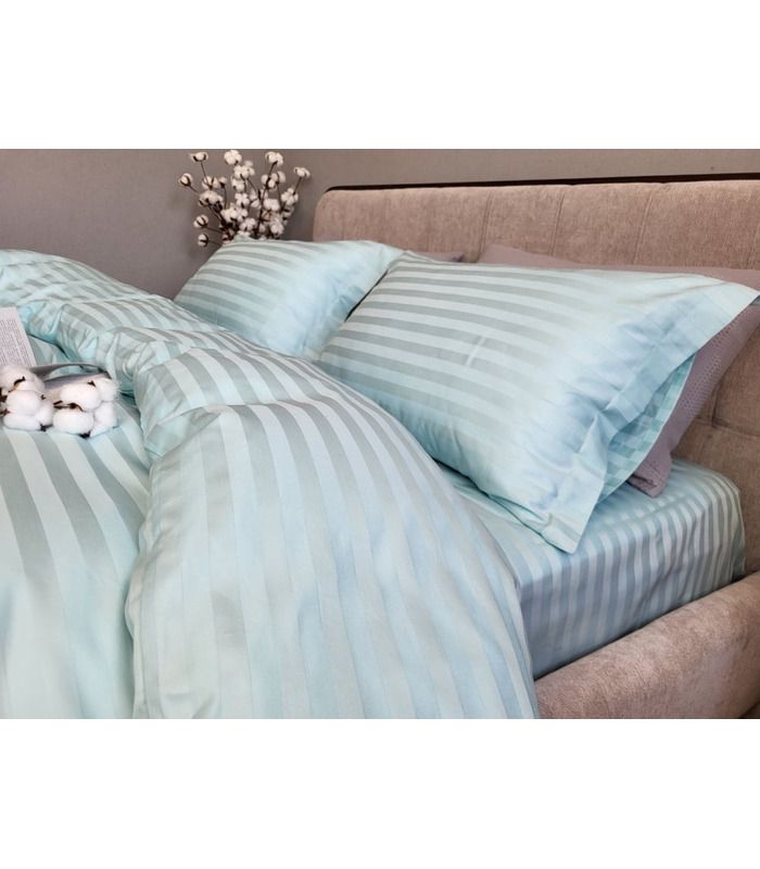 Постельное белье "PREMIUM LAGOON" Сатин Stripe 2/2см - Комфорт-текстиль - стильные постельные комплекты на МамаТато