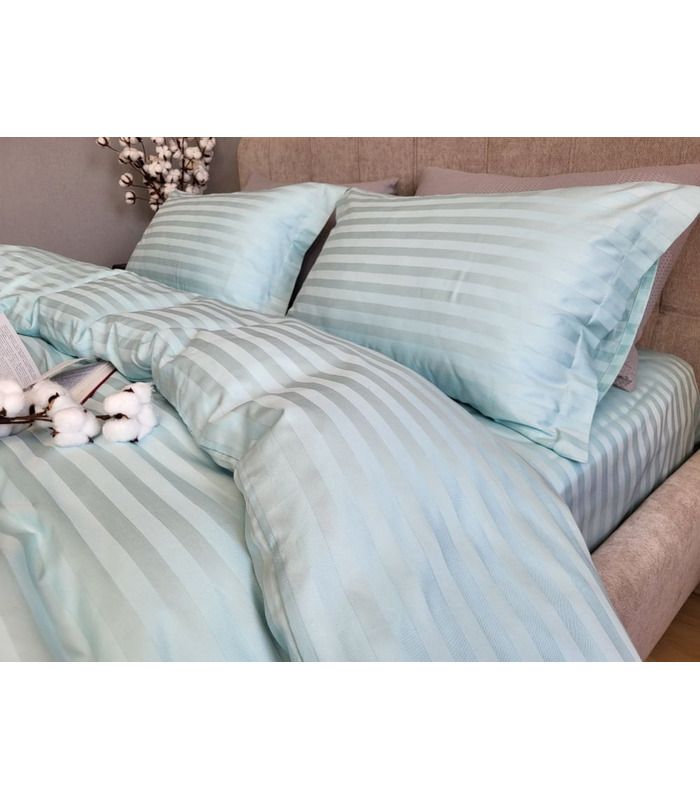 Постельное белье "PREMIUM LAGOON" Сатин Stripe 2/2см - Комфорт-текстиль - стильные постельные комплекты на МамаТато