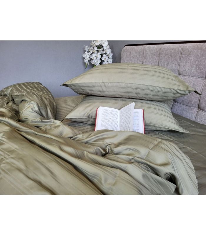 Постельное белье "PREMIUM RIPE OLIVE" Сатин MULTI Stripe - Комфорт-текстиль - стильные постельные комплекты на МамаТато