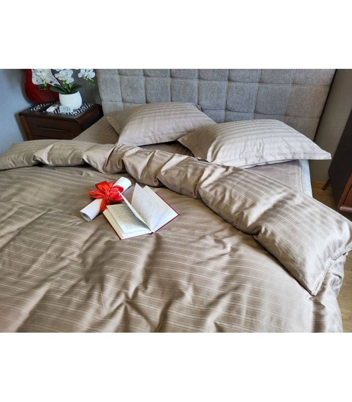 Постельное белье "PREMIUM CACAO" Сатин MULTI Stripe - Комфорт-текстиль - стильные постельные комплекты на МамаТато